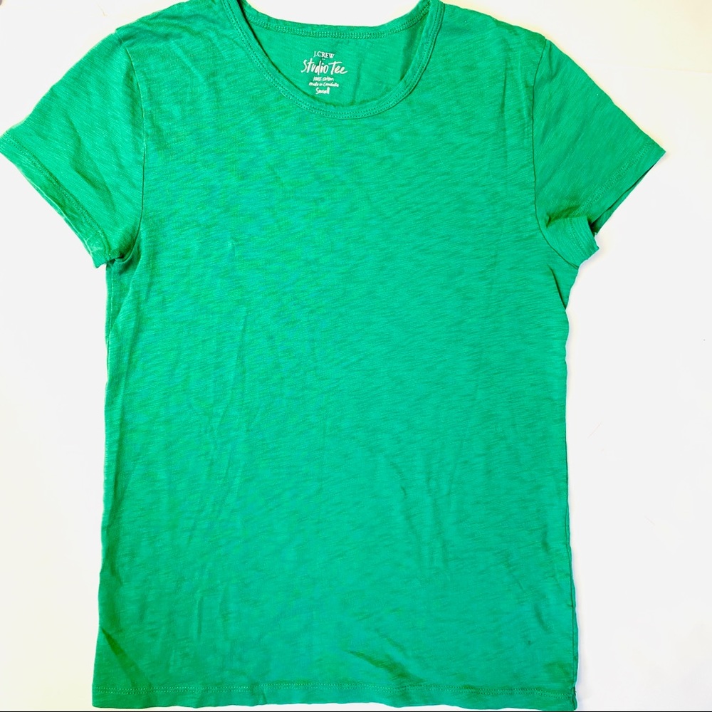 J. Crew studio tee green